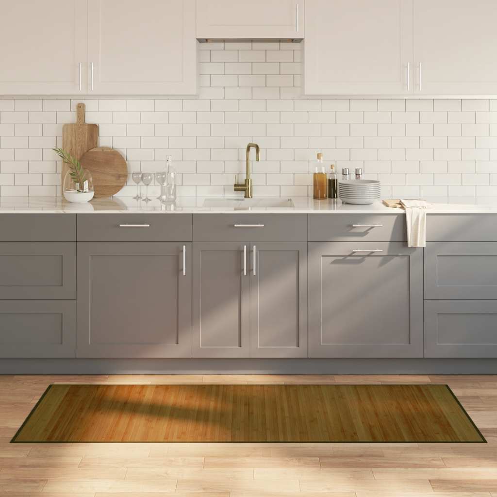 Rug Rectangular Brown70x200 cm Bamboo