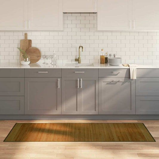 Rug Rectangular Brown70x200 cm Bamboo