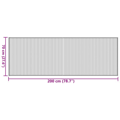 Rug Rectangular Light Natural70x200 cm Bamboo