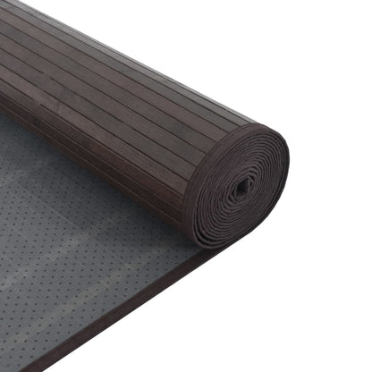Rug Rectangular Dark Brown70x200 cm Bamboo