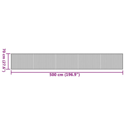 Rug Rectangular Grey70x500 cm Bamboo