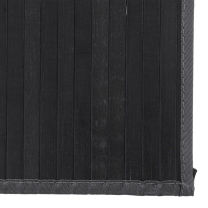 Rug Rectangular Black80x300 cm Bamboo