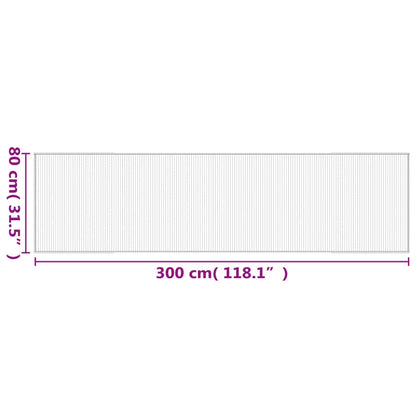 Rug Rectangular Grey80x300 cm Bamboo
