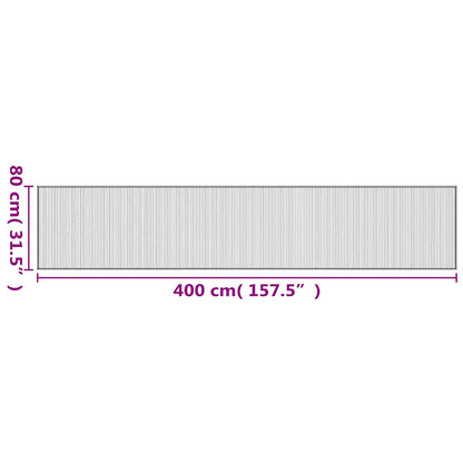 Rug Rectangular Brown80x400 cm Bamboo