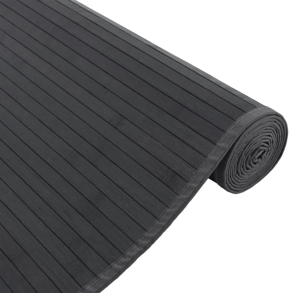 Rug Rectangular Grey 80x400 cm Bamboo