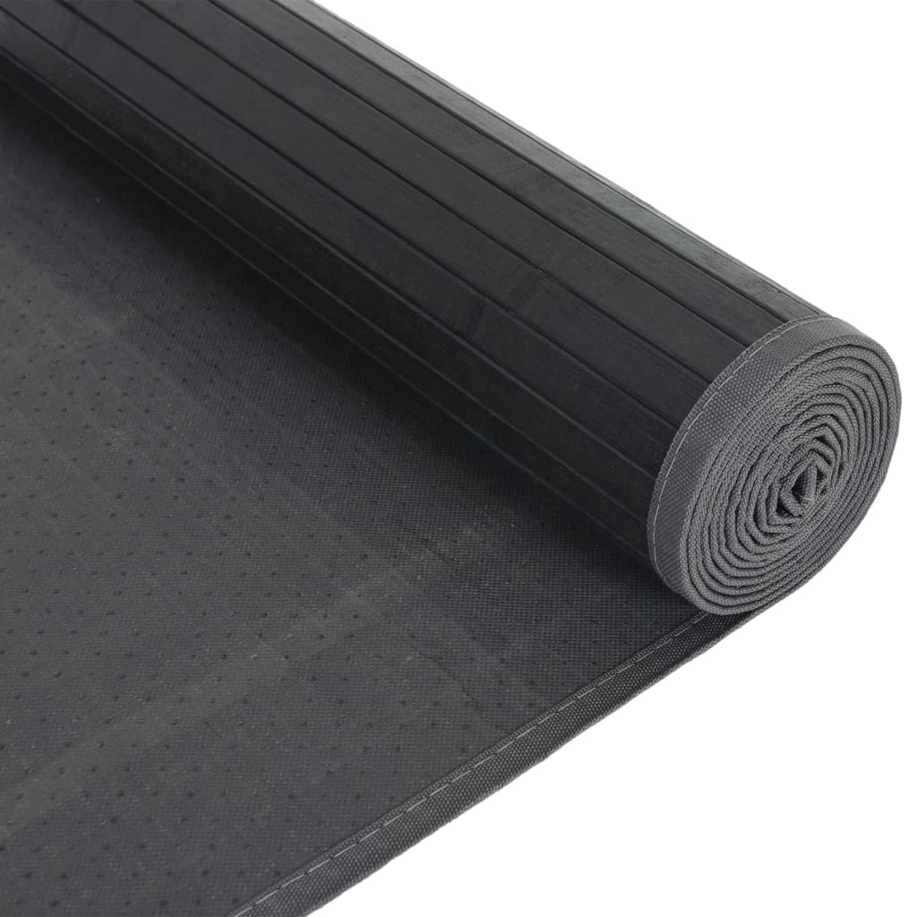 Rug Rectangular Grey 80x400 cm Bamboo