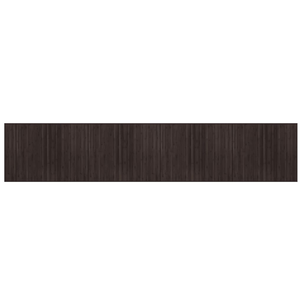 Rug Rectangular Dark Brown 80x400 cm Bamboo