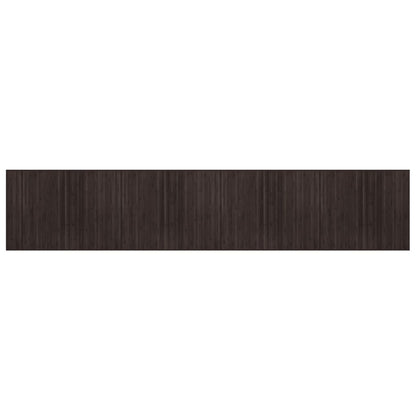 Rug Rectangular Dark Brown 80x400 cm Bamboo