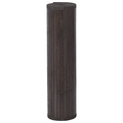 Rug Rectangular Dark Brown 80x400 cm Bamboo