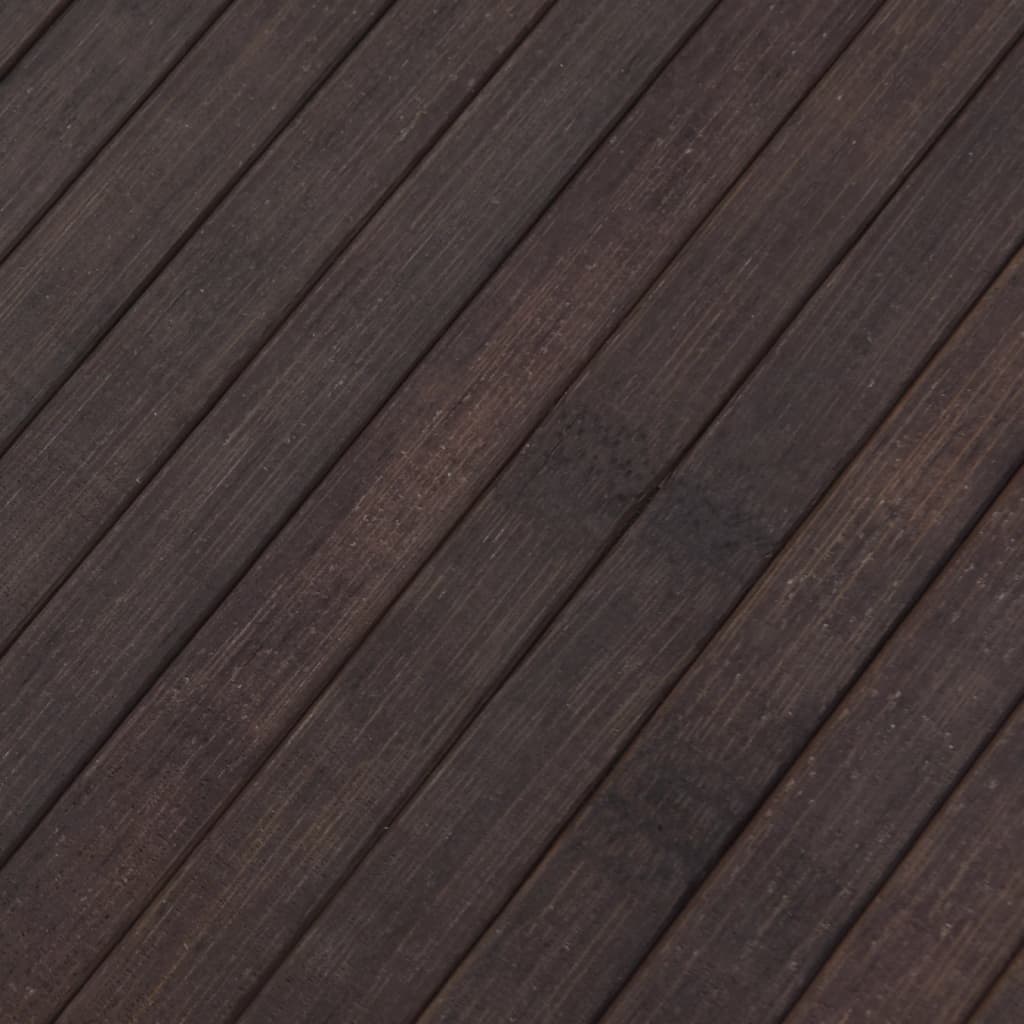 Rug Rectangular Dark Brown 80x400 cm Bamboo