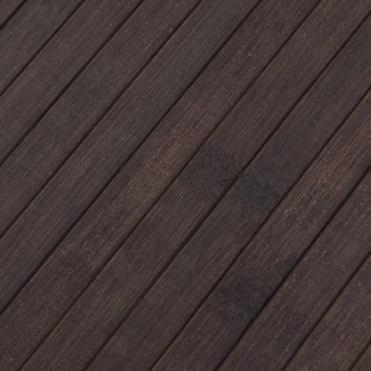 Rug Rectangular Dark Brown 80x400 cm Bamboo