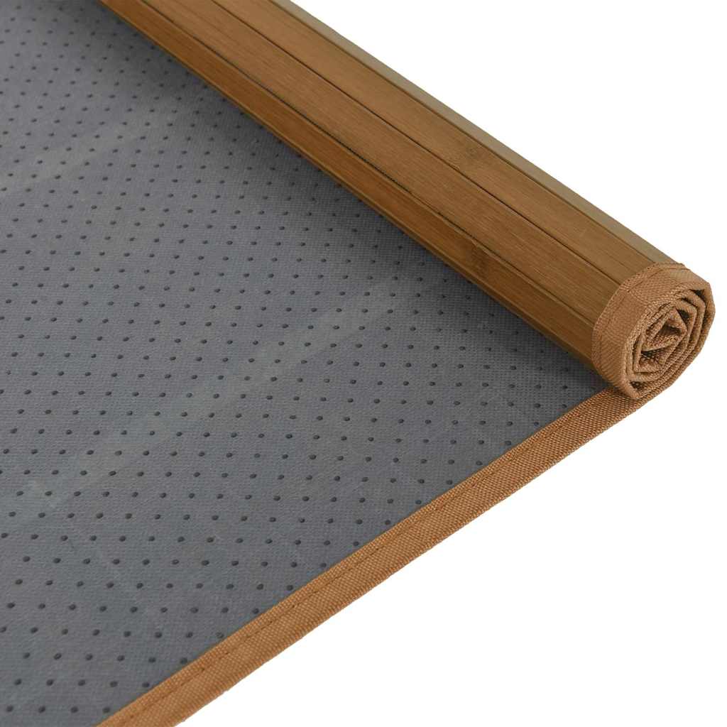 Rug Rectangular Brown80x1000 cm Bamboo