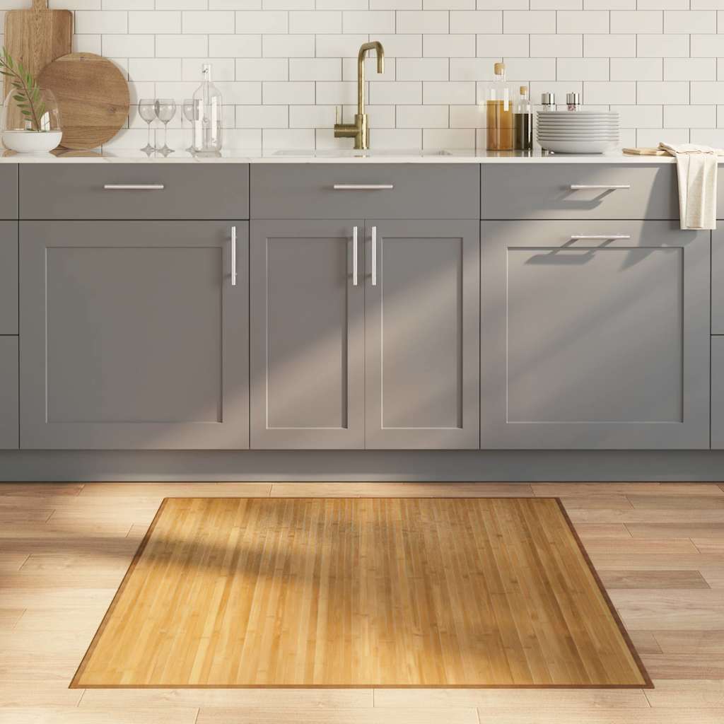Rug Square Natural100x100 cm Bamboo