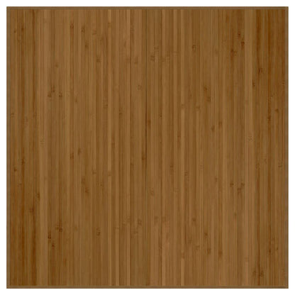 Rug Square Brown100x100 cm Bamboo