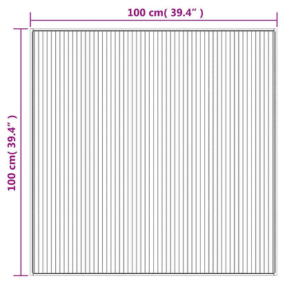 Rug Square Brown100x100 cm Bamboo