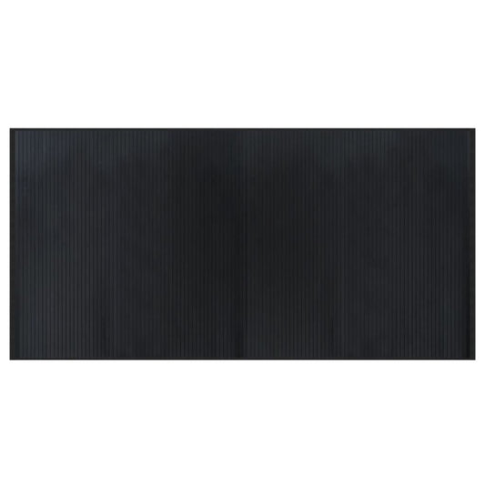 Rug Rectangular Black100x200 cm Bamboo