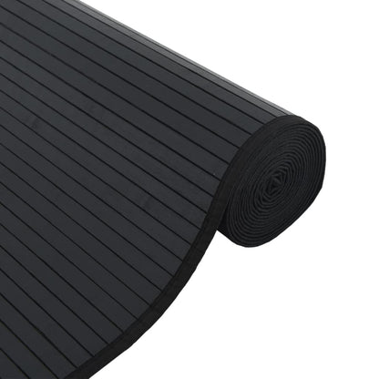 Rug Rectangular Black100x200 cm Bamboo