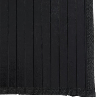 Rug Rectangular Black100x200 cm Bamboo