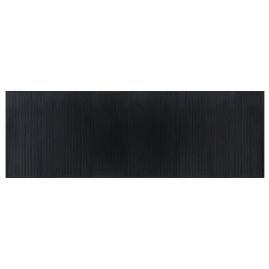 Rug Rectangular Black100x300 cm Bamboo