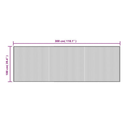 Rug Rectangular Black100x300 cm Bamboo