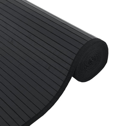 Rug Rectangular Black100x400 cm Bamboo