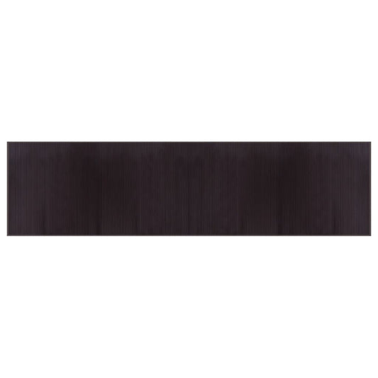 Rug Rectangular Dark Brown 100x400 cm Bamboo