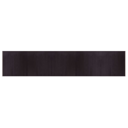 Rug Rectangular Dark Brown 100x500 cm Bamboo