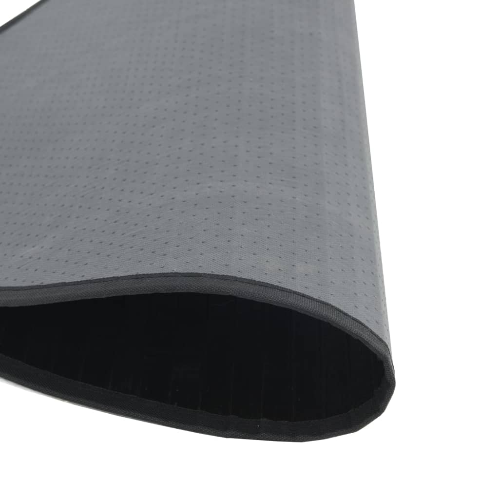 Rug Round Black60 cm Bamboo
