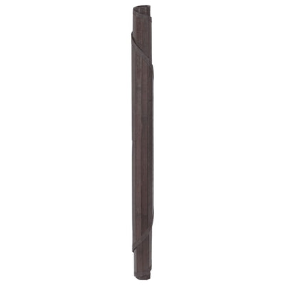 Rug Round Dark Brown60 cm Bamboo