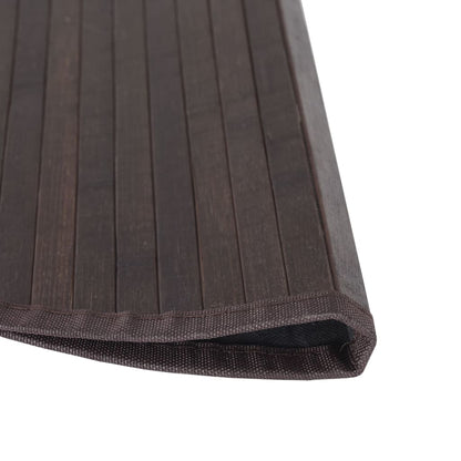 Rug Round Dark Brown60 cm Bamboo