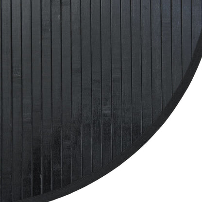 Rug Round Black 80 cm Bamboo