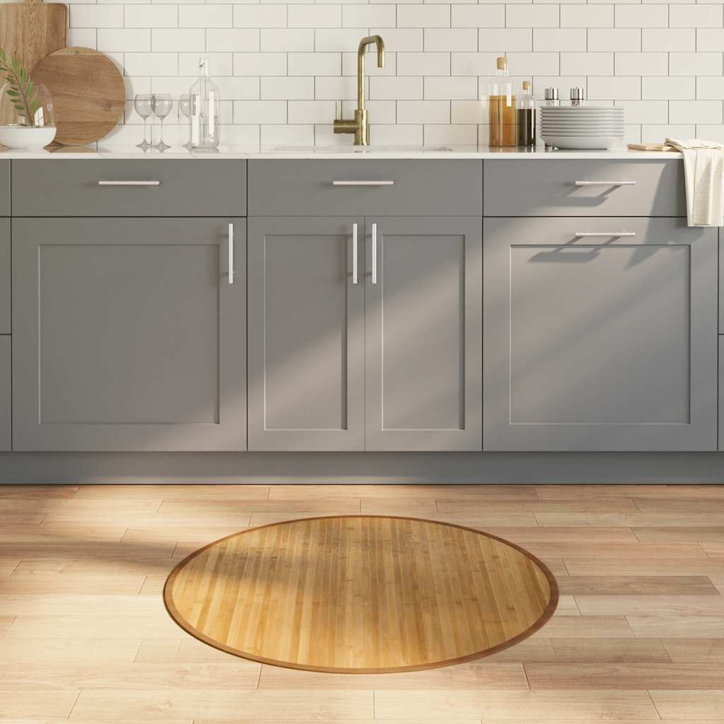 Rug Round Natural80 cm Bamboo