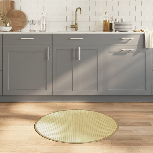 Rug Round Light Natural80 cm Bamboo