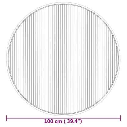 Rug Round Natural100 cm Bamboo