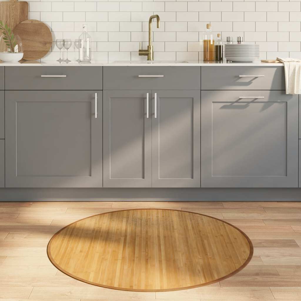 Rug Round Natural100 cm Bamboo
