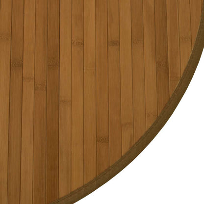 Rug Round Brown100 cm Bamboo