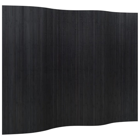 Room Divider Black Width 250 cm Height 165 cm Bamboo