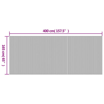 Room Divider Grey Width 400 cm Height 165 cm Bamboo
