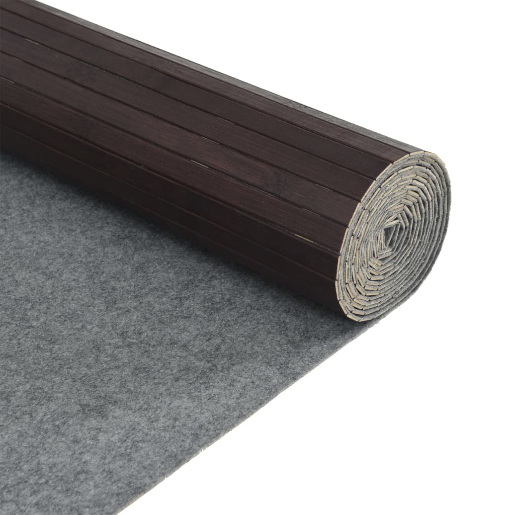 Room Divider Dark Brown Width 400 cm Height 165 cm Bamboo