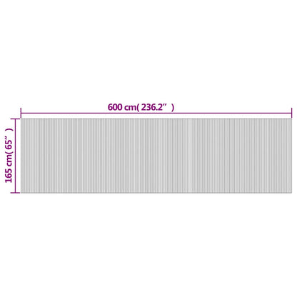 Room Divider Brown Width 600 cm Height 165 cm Bamboo