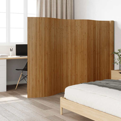 Room Divider Brown Width 600 cm Height 165 cm Bamboo