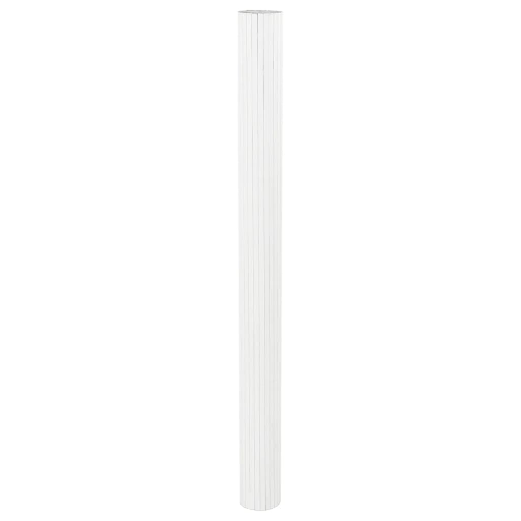 Room Divider White Width 600 cm Height 165 cm Bamboo
