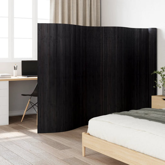 Room Divider Black Width 800 cm Height 165 cm Bamboo