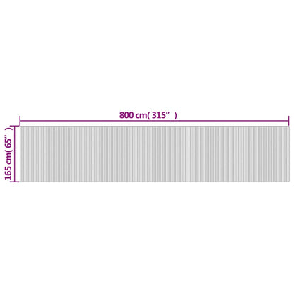 Room Divider White Width 800 cm Height 165 cm Bamboo