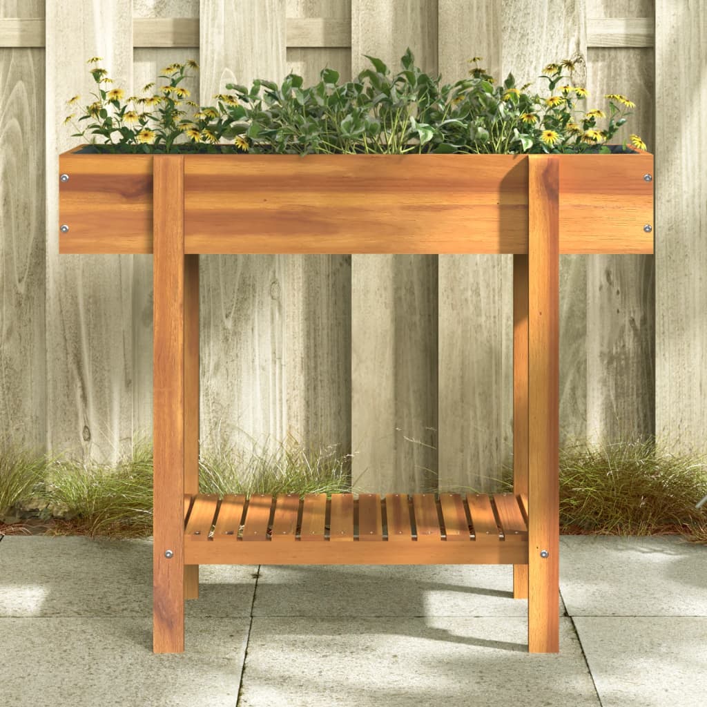 Garden Raised Bed 35.4"x11.8"x29.5" Solid Wood Acacia