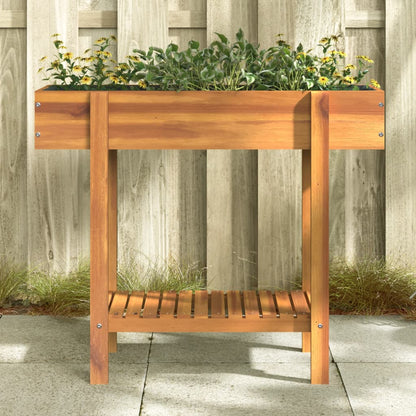 Garden Raised Bed 35.4"x11.8"x29.5" Solid Wood Acacia