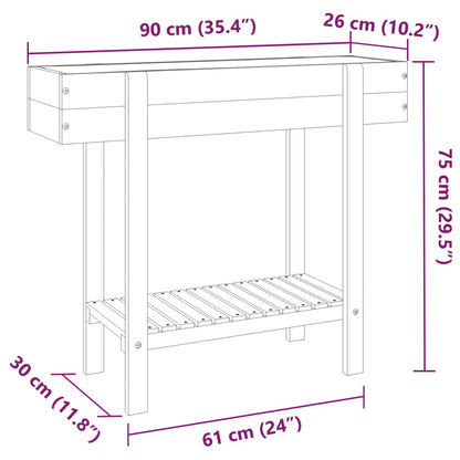Garden Raised Bed 35.4"x11.8"x29.5" Solid Wood Acacia