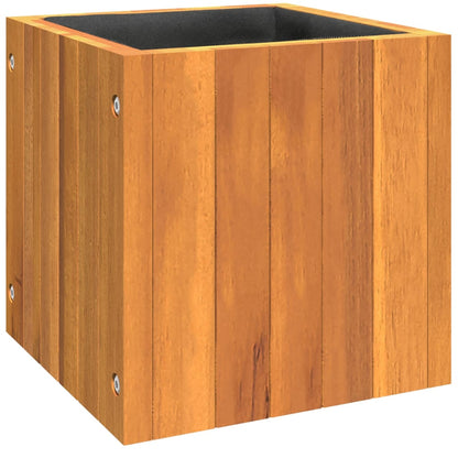 Garden Planter 9.8"x9.8"x9.8" Solid Wood Acacia