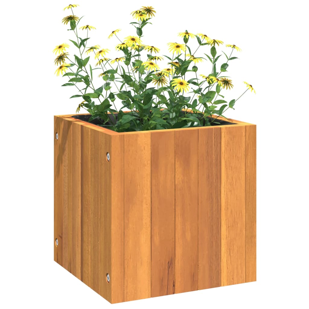 Garden Planter 9.8"x9.8"x9.8" Solid Wood Acacia