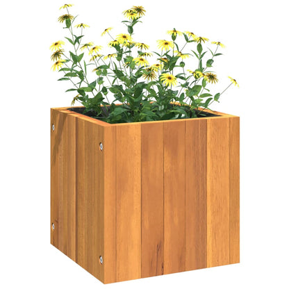 Garden Planter 9.8"x9.8"x9.8" Solid Wood Acacia